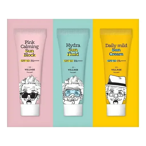 Набір сонцезахисних засобів Village 11 Factory Suncare, SPF 50, 75 мл (3 уп. по 25 мл)