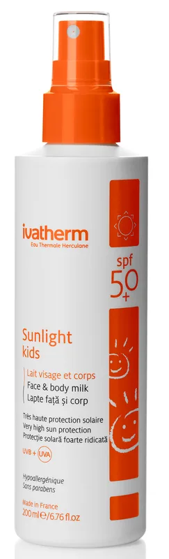 Молочко Ivatherm Sunlight Kids сонцезахисне для дітей SPF 50+ 200 мл