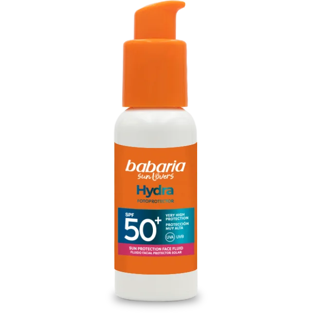 Флюїд Babaria (Бабарія) для обличчя сонцезахисний зволожуючий SPF 50+ 40 мл