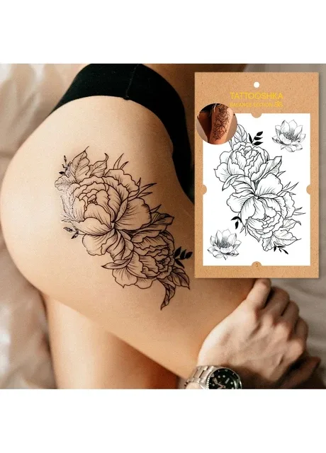 Тату "Подвійний піон" Tattooshka (303140537)