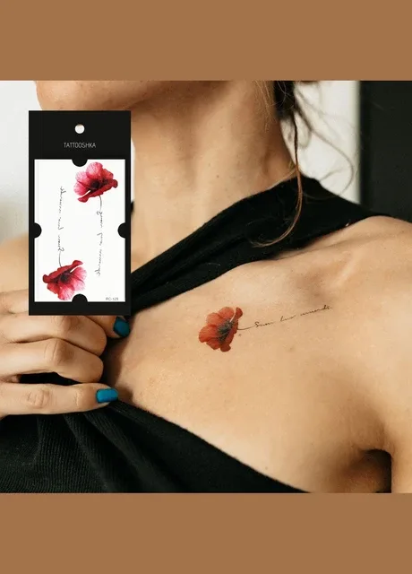 Тимчасове тату "Червоні маки" Tattooshka (304773779)