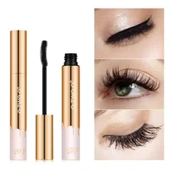 Туш для вій подовжує, об'ємна та підкручує O.TWO.O Gold Mascara, чорний колір, 10 г.