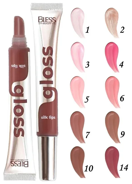 Зволожуючий блиск для губ Gloss Silk Lips №3 з шимером, 11 мл Bless Beauty (302211074)