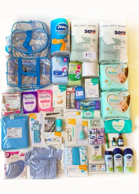 Сумка в пологовий будинок Premium 2в1 (48 одиниць) - для хлопчика Mommy Bag (277372083)