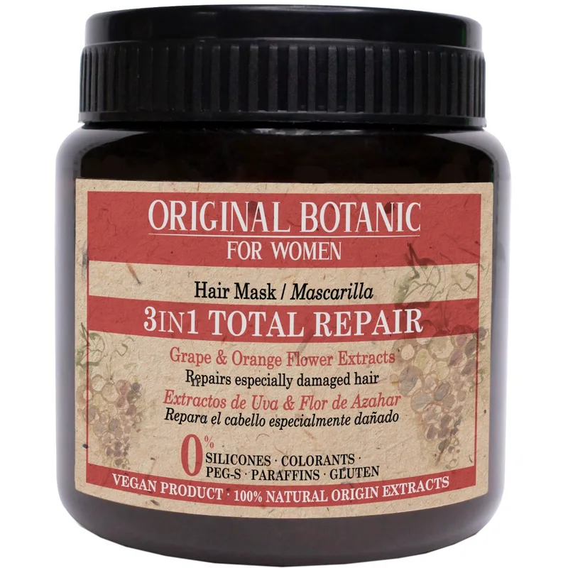 Маска Original Botanic (Оріджінал Ботанік) Total Repair для пошкодженого волосся відновлююча 3в1 жіноча 250 мл