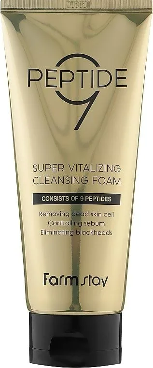 Пінка для вмивання FarmStay Peptide 9 Super Vitalizing очищення та зволоження шкіри 180 мл