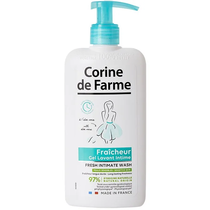 Гель для інтимної гігієни Corine De Farme (Корін Де Фарм) Свіжий алое вера, без сульфатів, 250 мл