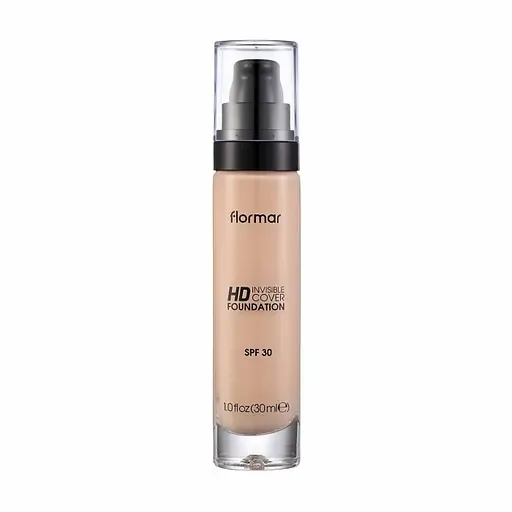 Тональна основа для обличчя Flormar Invisible Cover HD, spf 30, відтінок 20 (Porcelain) (8000019544916)