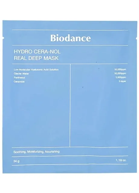 Нічна гідрогелева маска з керамидами Biodance Hydro Cera-nol Real Deep Mask з низькомолекулярним колагеном 34 г х