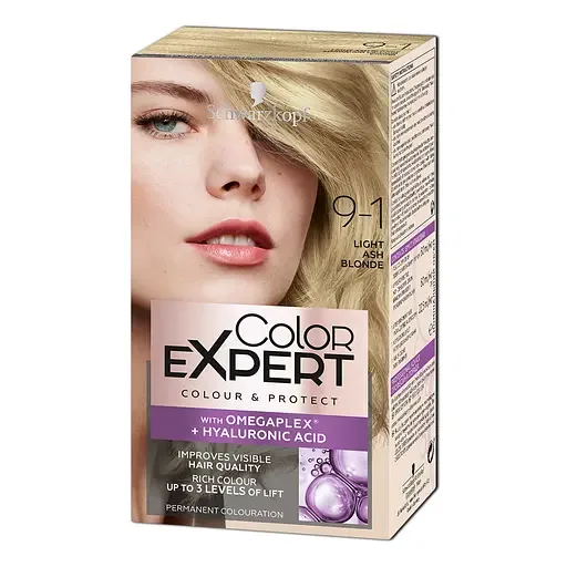 Крем-фарба для волосся Schwarzkopf Color Expert, з гіалуроновою кислотою, відтінок 9-1 (Холодний Світлий Блонд), 142,5 мл