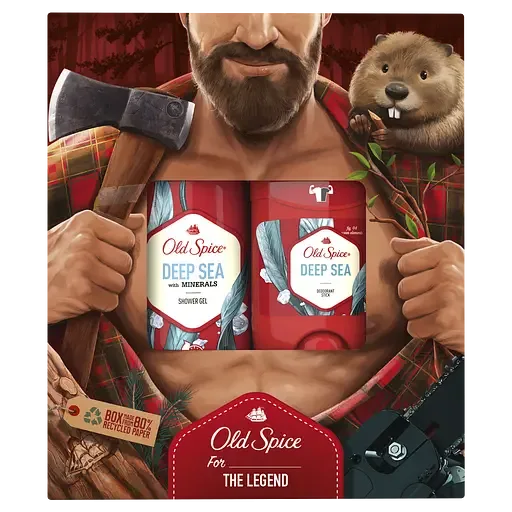 Подарунковий набір Old Spice Deep Sea: Твердий дезодорант 50 мл + Гель для душа 250 мл