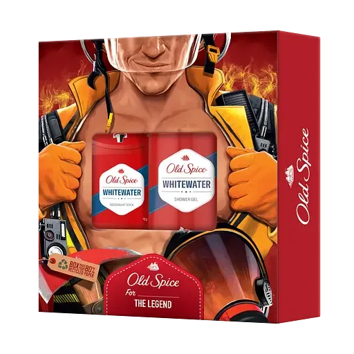 Подарунковий набір для чоловіків Old Spice Whitewater: Твердий дезодорант 50 мл + Гель для душа 250 мл