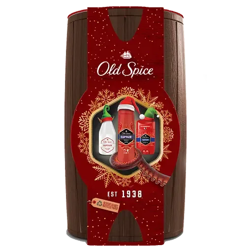 Подарунковий набір для чоловіків Old Spice: Твердий дезодорант Captain 50 мл + Гель для душа 250 мл + Лосьйон після гоління 100 мл