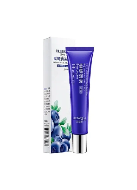 Крем для шкіри навколо очей з екстрактом чорниці заспокійливий BIOAQUA Blueberry Eye Cream Eye Treatment (20г)