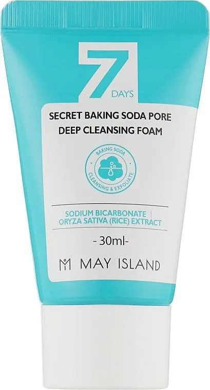 Пінка May Island 7 Days Secret Baking Soda Pore Deep глибоко очищаюча для обличчя 30 мл