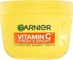 Зволожувальний крем-сорбет Garnier Vitamin C Fresh & Bright Hydrating Sorbet Cream З вітаміном С для надання свіжості та сяйва шкірі обличчя 85 г (3600542663052)
