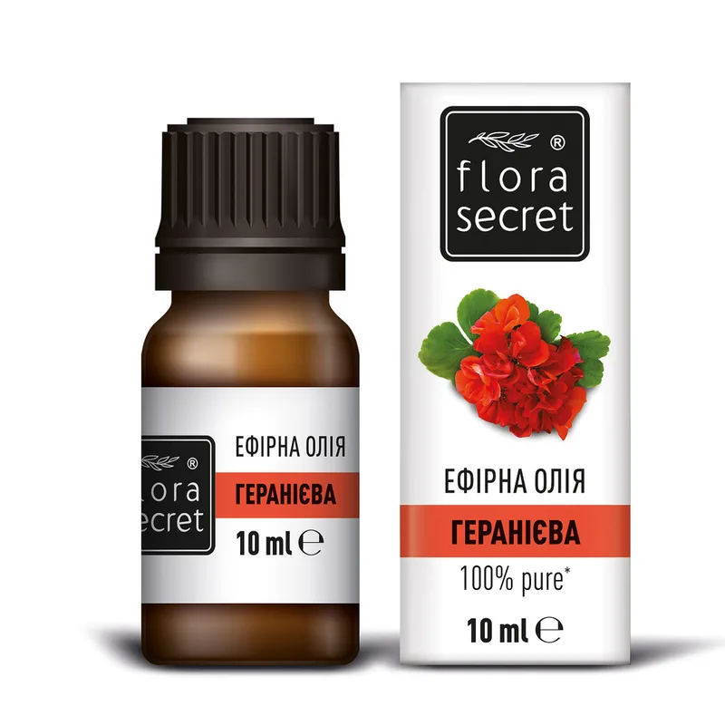 Олія FLORA SECRET (Флора Сікрет) Геранієва ефірна 10 мл