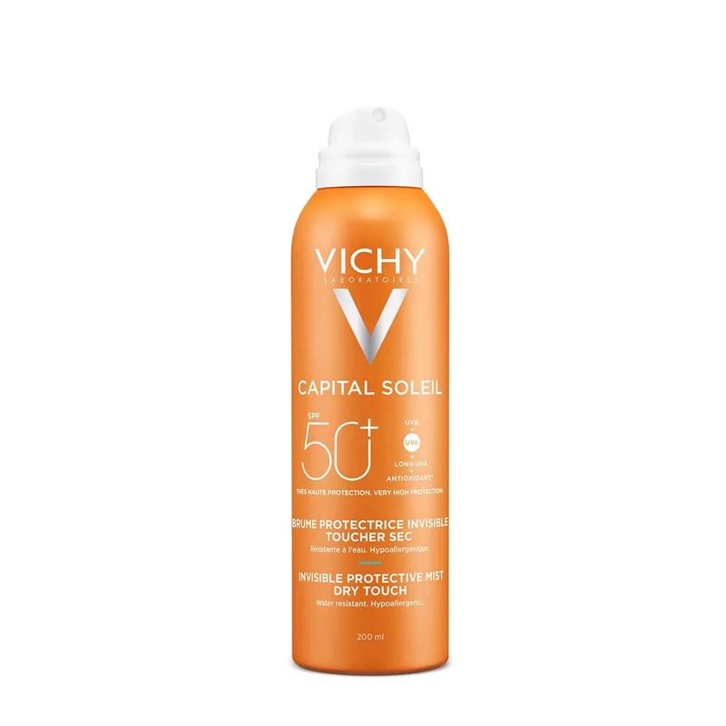 Аерозоль сонцезахисний VICHY (Віши) Капіталь Cолей невидимий зволожуючий SPF 50 200 мл