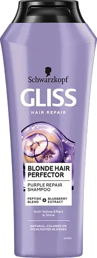 Шампунь тонуючий для білявого волосся Gliss Blonde Hair Perfector, 250 мл