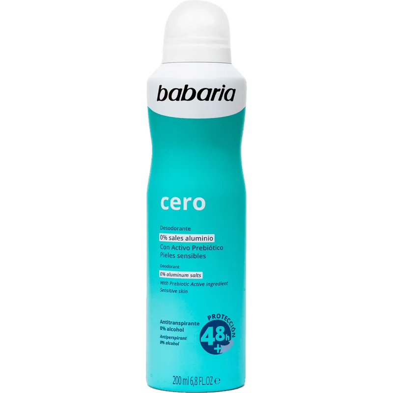 Дезодорант-спрей Babaria (Бабарія) Zero для чутливої шкіри з пробіотиками, 200 мл