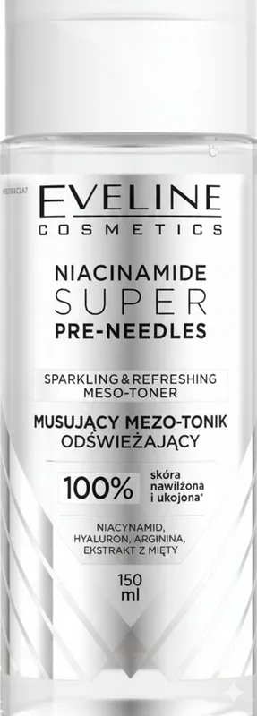 Освіжувальний мезо-тонік для обличчя Eveline Super Needles з ніацинамідом 150 мл