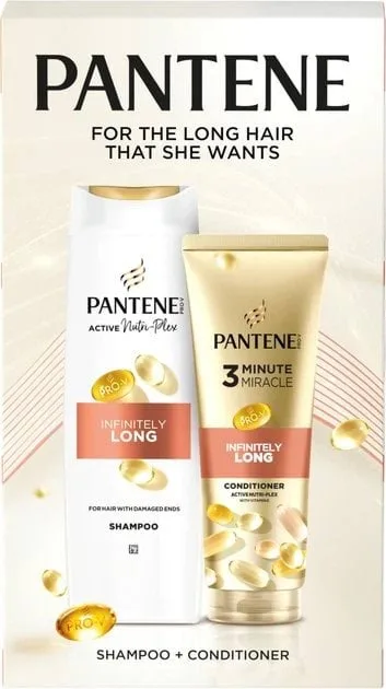 Набір для волосся Pantene Нескінченна довжина (Шампунь 400 мл + Бальзам-ополіскувач 220 мл)