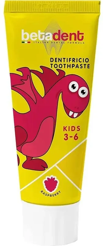 Зубна паста BETADENT Raspberry Kids для дітей 3-6 років зі смаком малини 75 мл