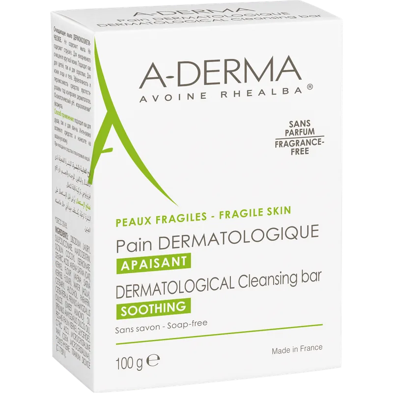 Мило A-Derma (А-Дерма) дерматологічне на основі вівса Реальба для подразненої шкіри 100 г