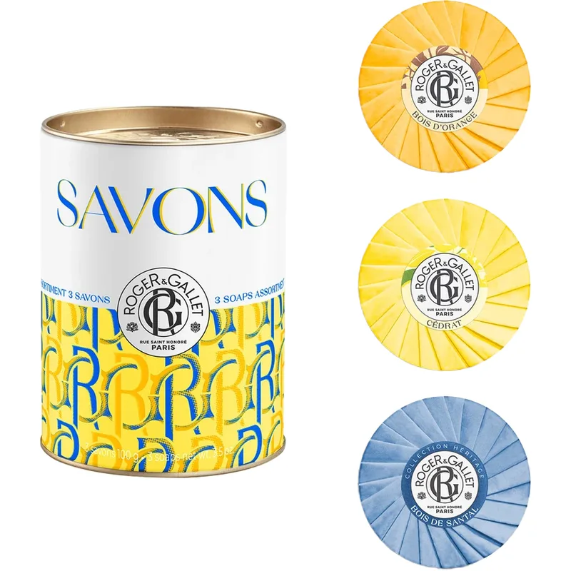Набір Roger&Gallet (Роже&Галлє) Ассорті мило (Апельсинове дерево+Цедрат+Сандалове дерево) 3 шт. по 100 г