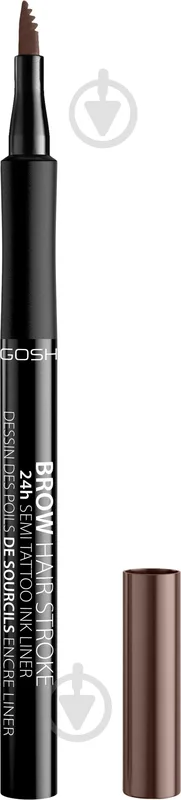 Маркер для брів Gosh Hair Stroke 24H Semi Tatoo 002 Grey Brown 1 мл
