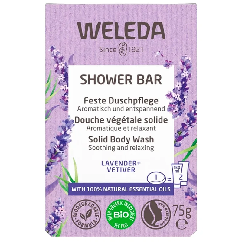 Мило для душу Weleda (Веледа) Твердий арома-бар Лаванда та Ветівер 75 г