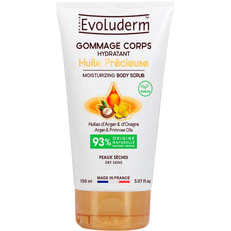 Скраб Evoluderm (Еволюдерм) для сухої шкіри тіла зволожуючий з оліями 150 мл