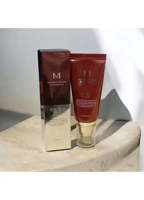 BB-крем для обличчя M Perfect Cover BB Cream SPF 42/PA +++, 21 тон, 50 мл MISSHA (377881505)