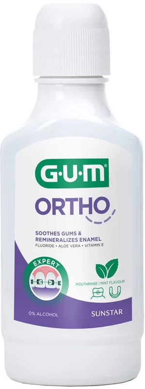 Ополіскувач для рота GUM Ortho Профілактика карієсу і захисту ясен 300 мл