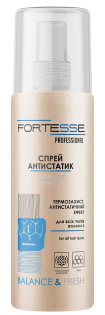 Балансуючий спрей-термозахист "Fortesse Professional" Balance&Fresh з антистатичним ефектом, 150 мл