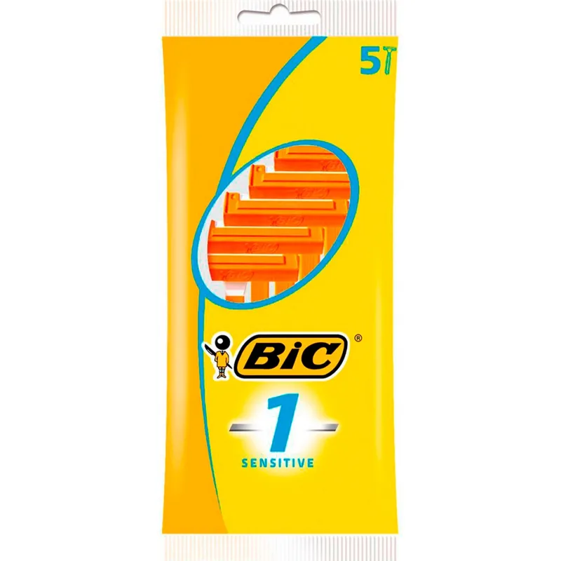 Станок BIC 1 Sensitive одноразовий, 5 шт.