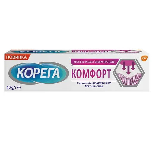 Крем для фіксації зубних протезів Corega Комфорт, 40 г