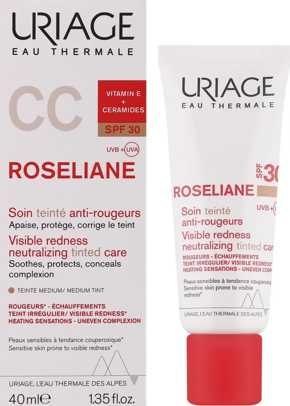 Крем Uriage (Урьяж) Roseliane CC проти почервонінь SPF