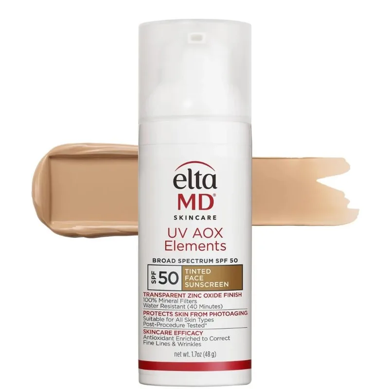 Крем для обличчя сонцезахисний тонований EltaMD UV AOX Elements Broad Spectrum SPF50 мінеральний 48 г (827854010111)