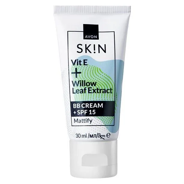 BB-крем Avon SPF 15 з вітаміном Е та екстрактом листя верби матовий 30 мл EXTRA LIGHT/Екстрасвітлий (2824116616)