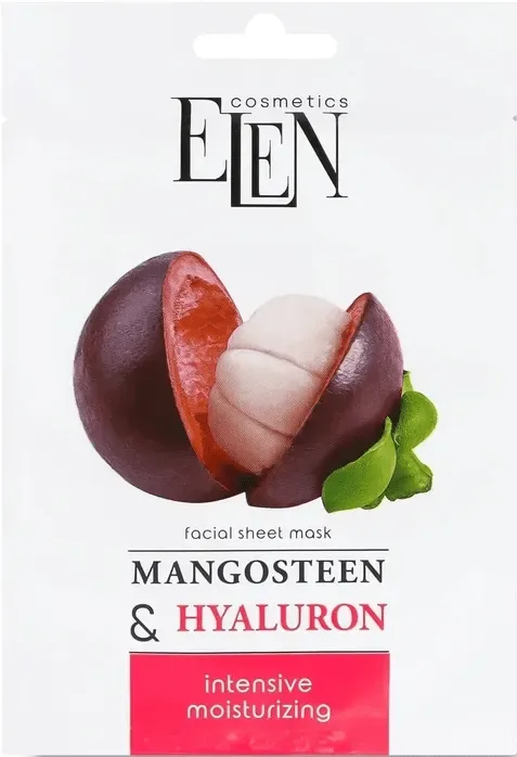 Маска для обличчя ELEN cosmetics Mangosteen & Hyaluronic Acid тканинна 25 мл