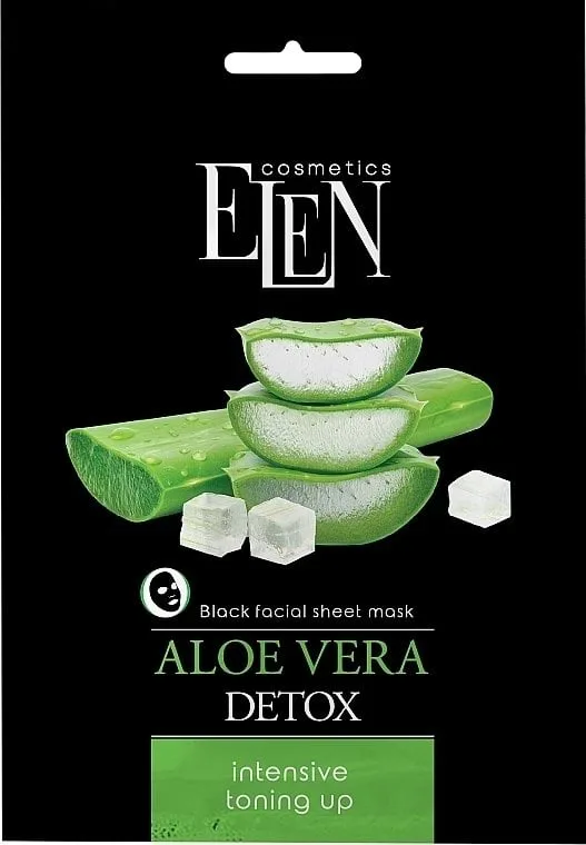 Тканинна маска для обличчя Elen Cosmetics Aloe Vera Інтенсивне зволоження 25 мл