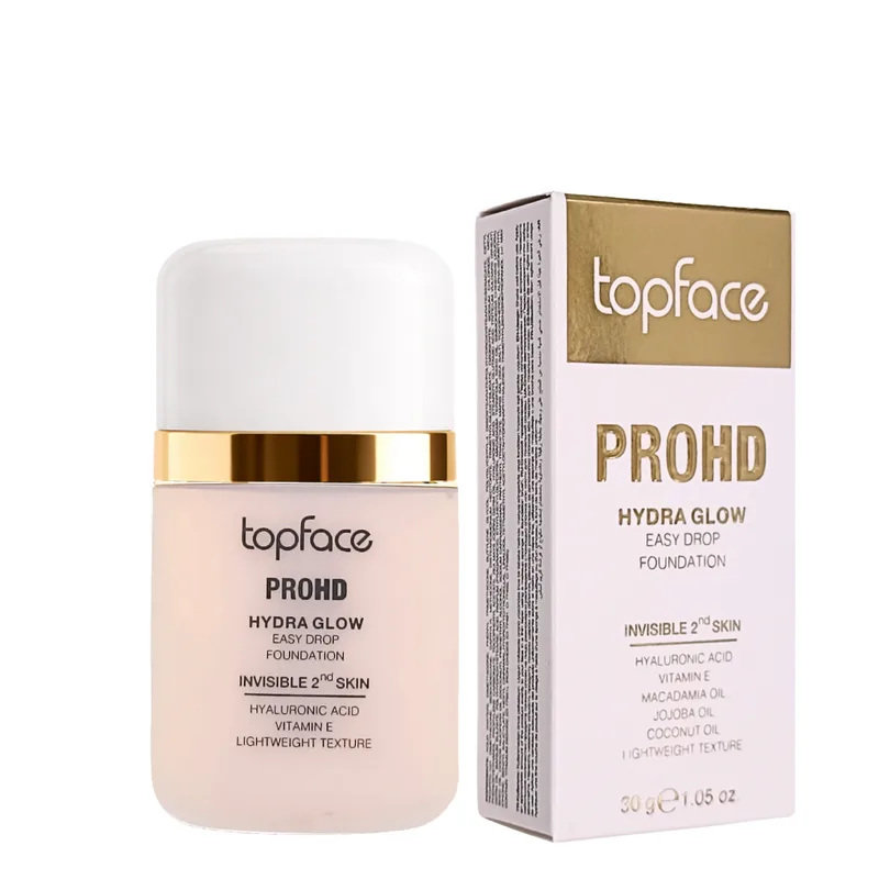Тональна основа Topface PROHD Hydra Glow Easy Drop PT477 02 Porcelain Veil рідка 30 мл Холодний бежевий