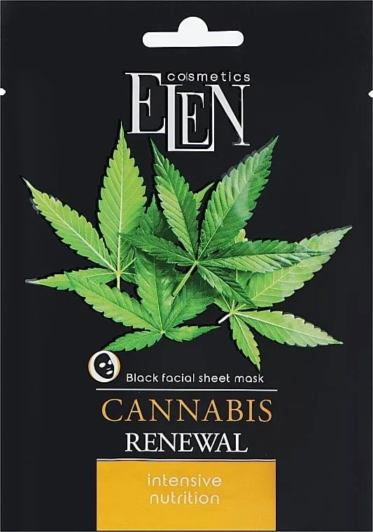 Маска для обличчя ELEN cosmetics Cannabis інтенсивне живлення тканинна 25 мл