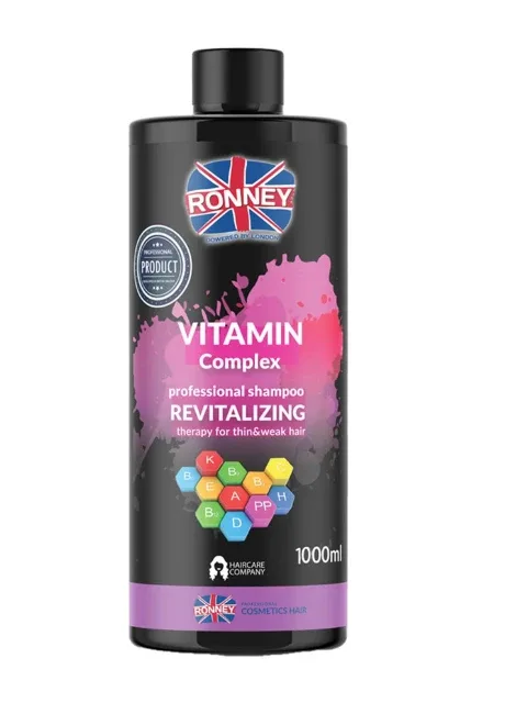 Шампунь вітамінний VITAMIN COMPLEX для тонкого та слабкого волосся 1000 мл RONNEY (256873775)