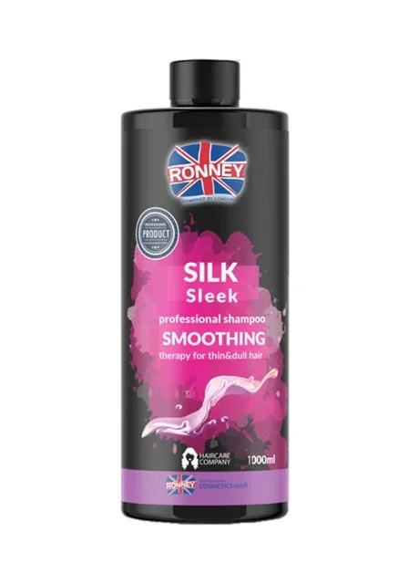 Шампунь разгладжучий SMOOTHING SILK AND SLEEK для тонкого та тьяного волосся 1000 мл RONNEY (256873782)
