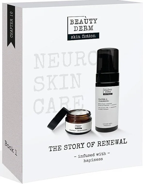 Набір для догляду за обличчям Beauty Derm Skin fiction The story of renewal: пінка для вмивання 150 мл, розгладжуючий крем 50 мл