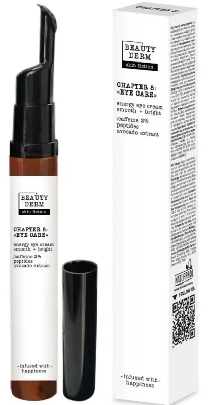 Крем-енергія під очі Beauty Derm skin fiction з кофеїном та пептидами 15 мл