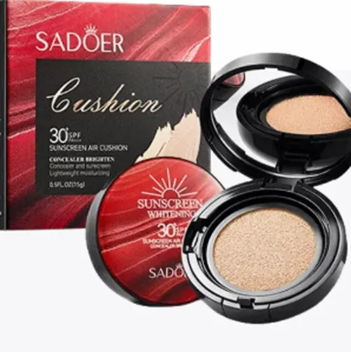 Тональний кушон ВВ крем Sadoer 30 SPF PA++++ SUNSCREEN AIR CUSHION CONCEALER BRIGHETEN тон 01 натуральний 15 мл (0404024)