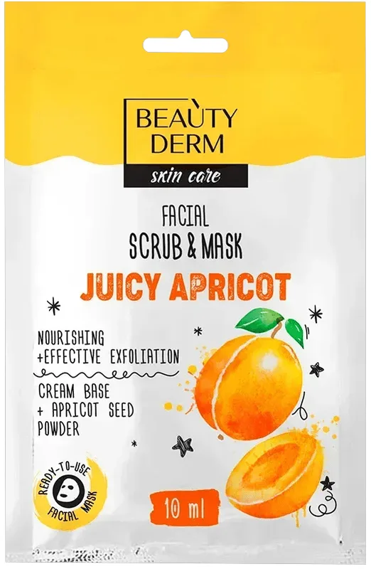 Маска-скраб для обличчя Beauty Derm Juicy Apricot 10 мл